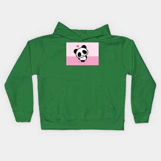 kawaii love panda Kids Hoodie